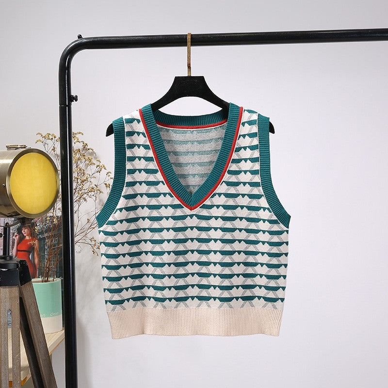 Isolde Jacquard Knit Vest