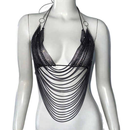 Liora Rhinestone Halter Top Set