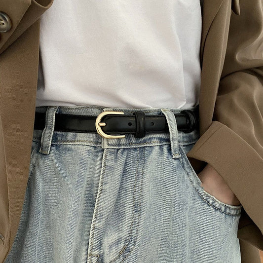 Mila Minimalist Leather Belt
