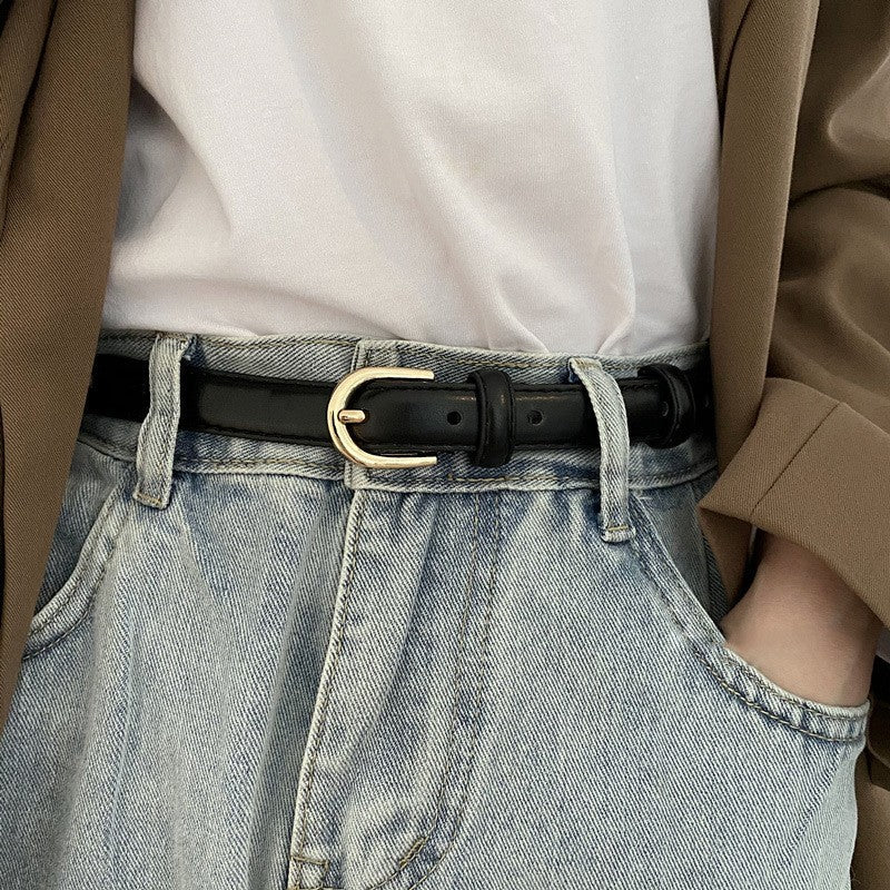 Mila Minimalist Leather Belt