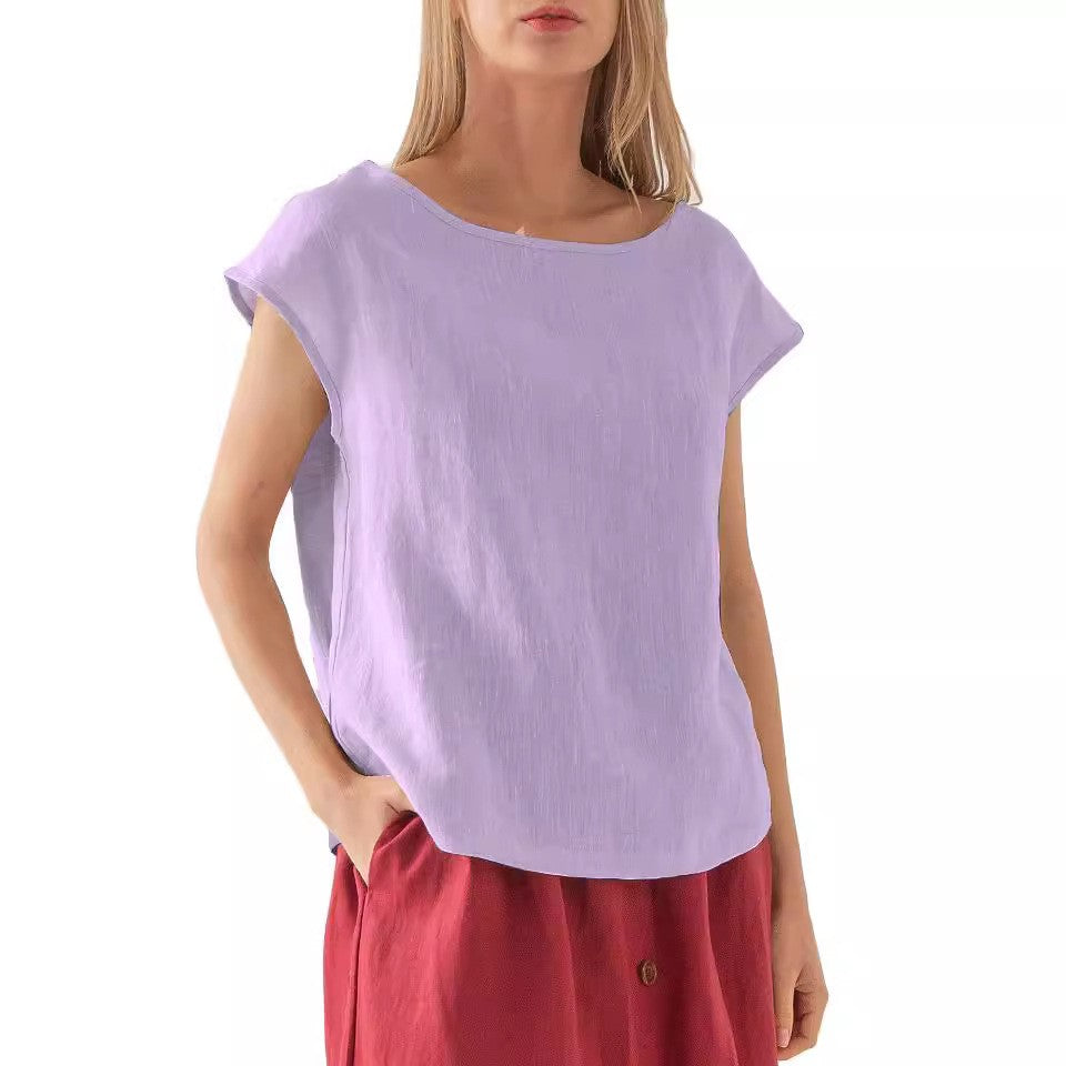 Amara Linen Loose-Fit Tee
