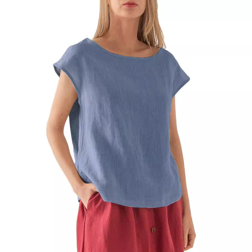 Amara Linen Loose-Fit Tee