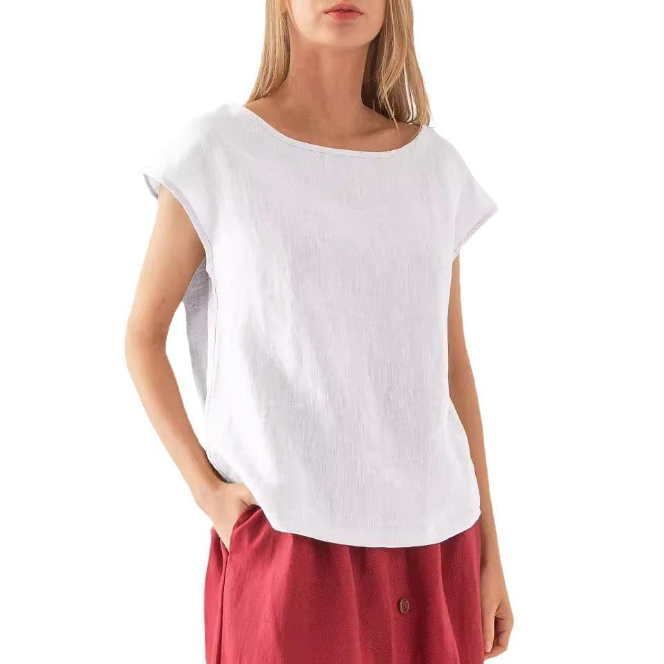 Amara Linen Loose-Fit Tee