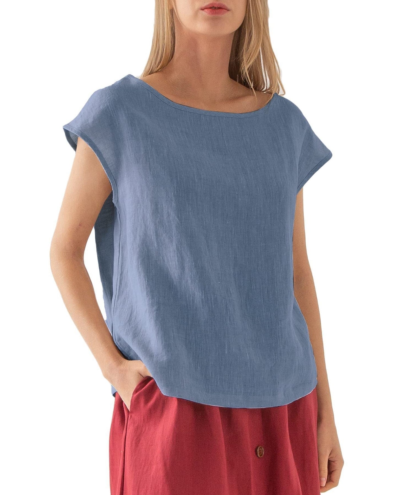 Amara Linen Loose-Fit Tee