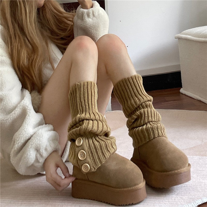 Aya Winter Knit Mid-Calf Socks