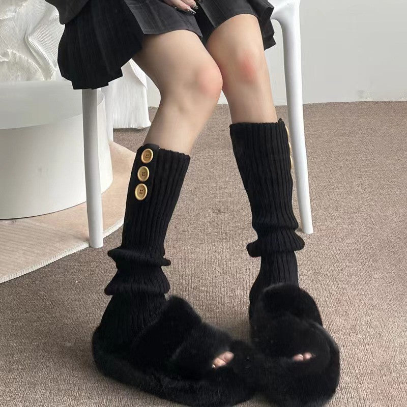 Aya Winter Knit Mid-Calf Socks