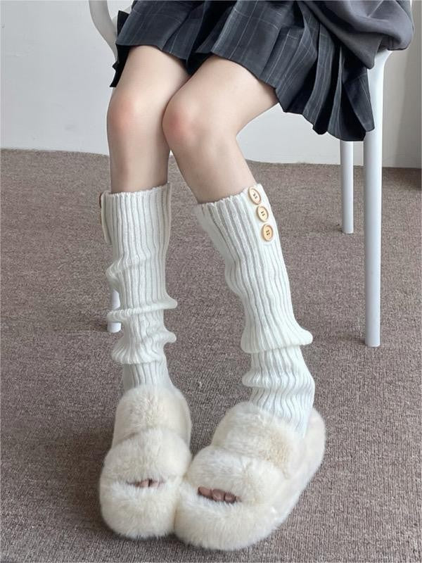Aya Winter Knit Mid-Calf Socks