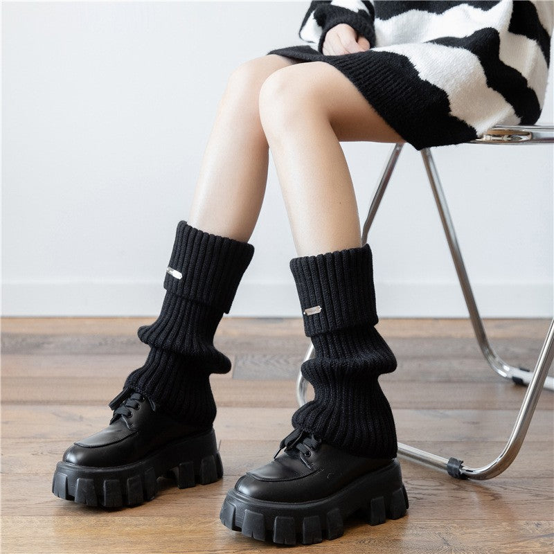 Aya Winter Knit Mid-Calf Socks