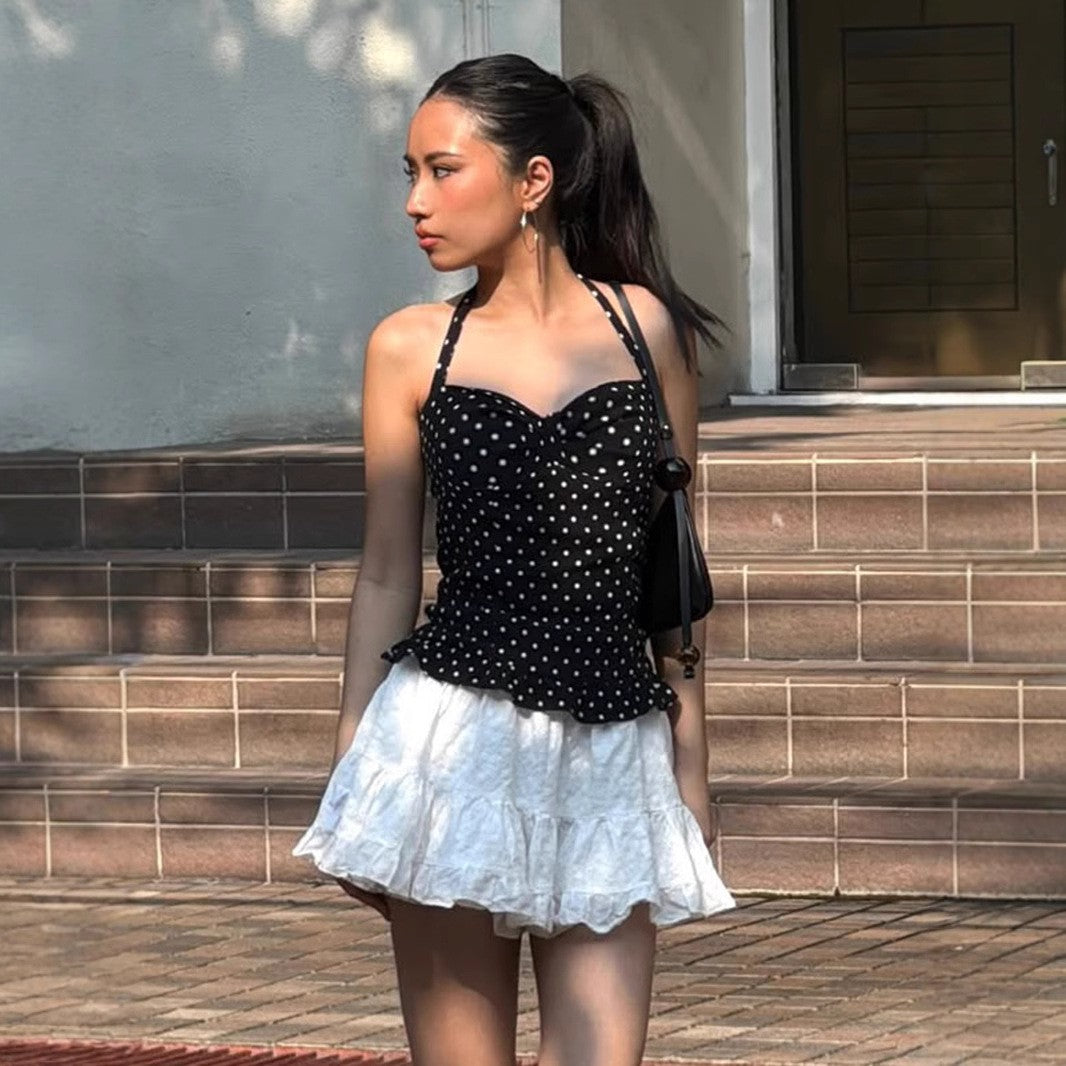 Colette Polka Dot Halter Camisole