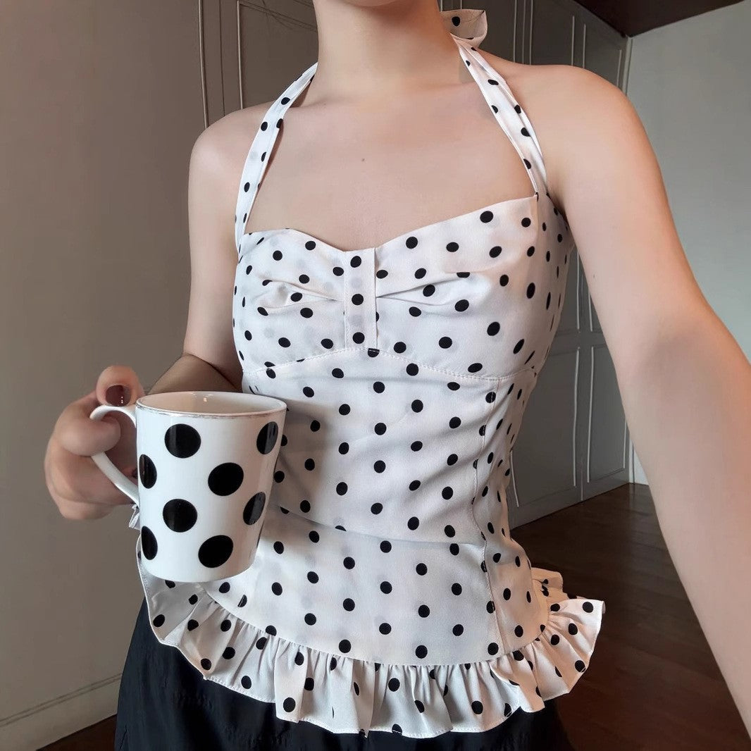 Colette Polka Dot Halter Camisole