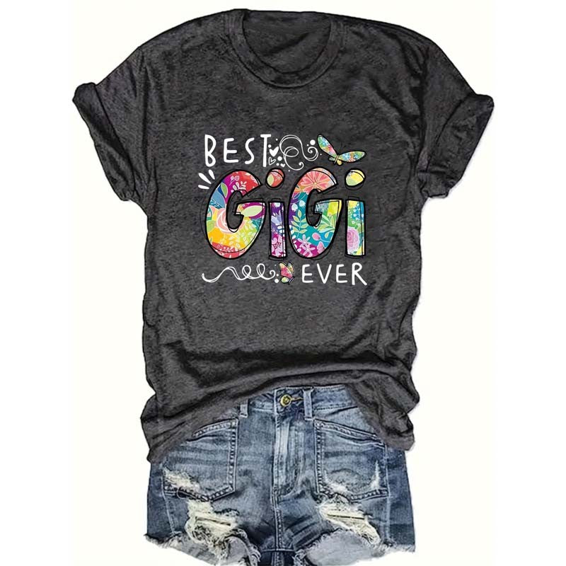 Elara Colorful Letter Print Tee