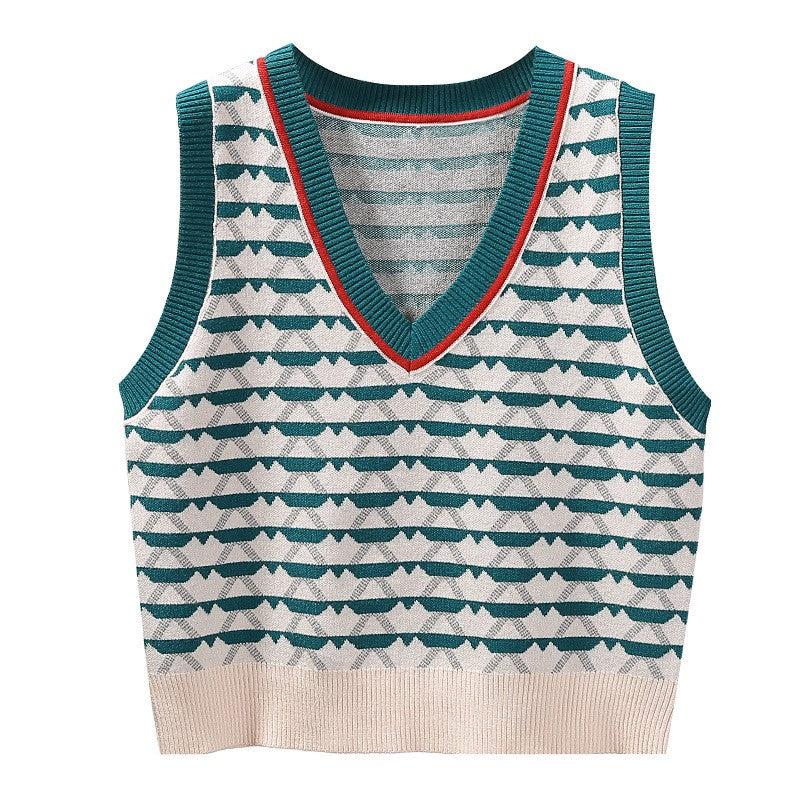 Isolde Jacquard Knit Vest