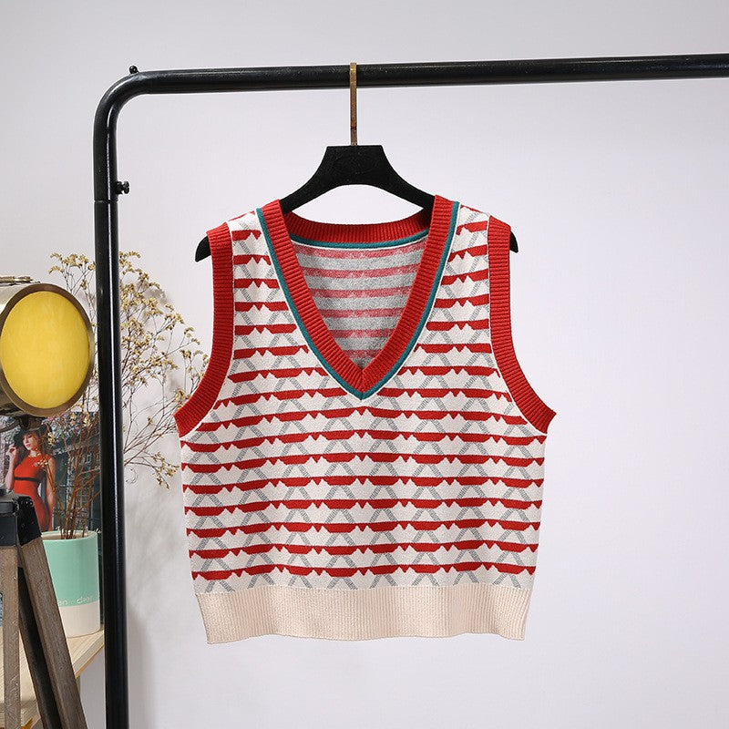 Isolde Jacquard Knit Vest