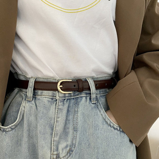 Mila Minimalist Leather Belt