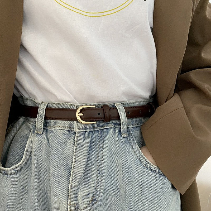 Mila Minimalist Leather Belt