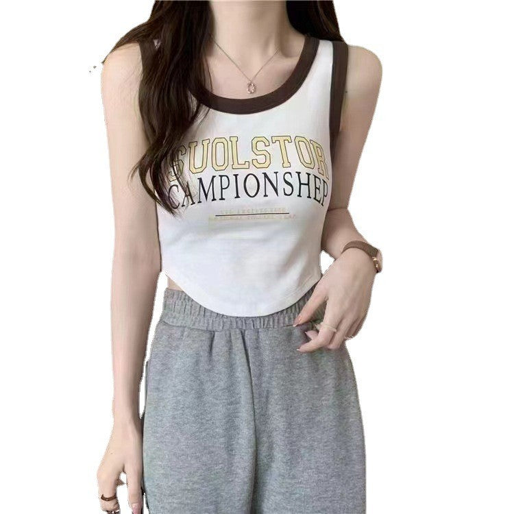 Soleil Letter-Print Summer Camisole