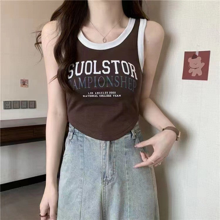 Soleil Letter-Print Summer Camisole